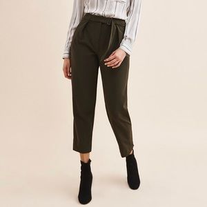Cindy High Rise Olive Pants